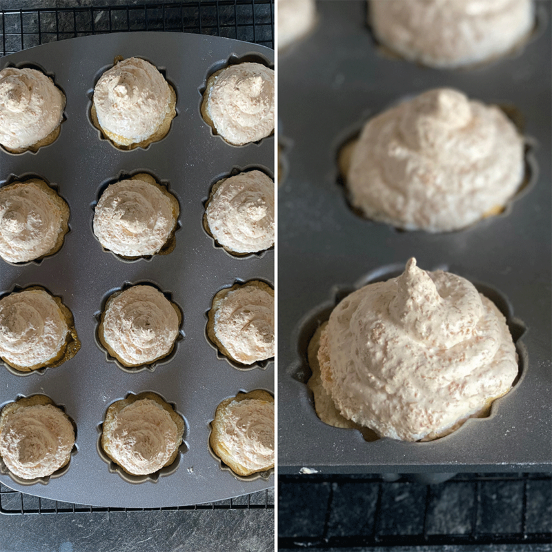 Hertzoggies direkt nach dem Backen