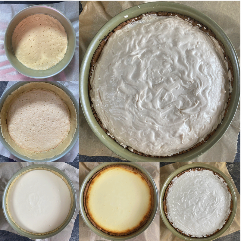 Zubereitungsschritte Tränchenkuchen Käsekuchen Goldtröpfchentorte