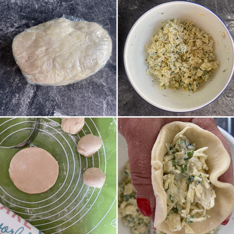 Zubereitung Empanadas mit Kartoffel-Käse-Füllung