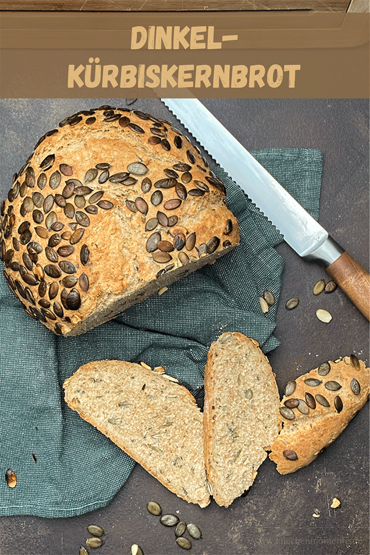 Dinkel-Kürbiskernbrot Pinterestpost