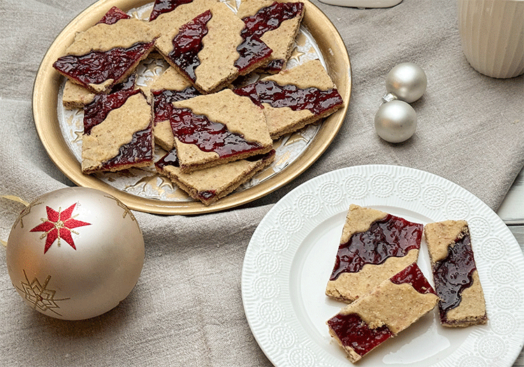 Linzer Streifen Weihnachtsplätzchen