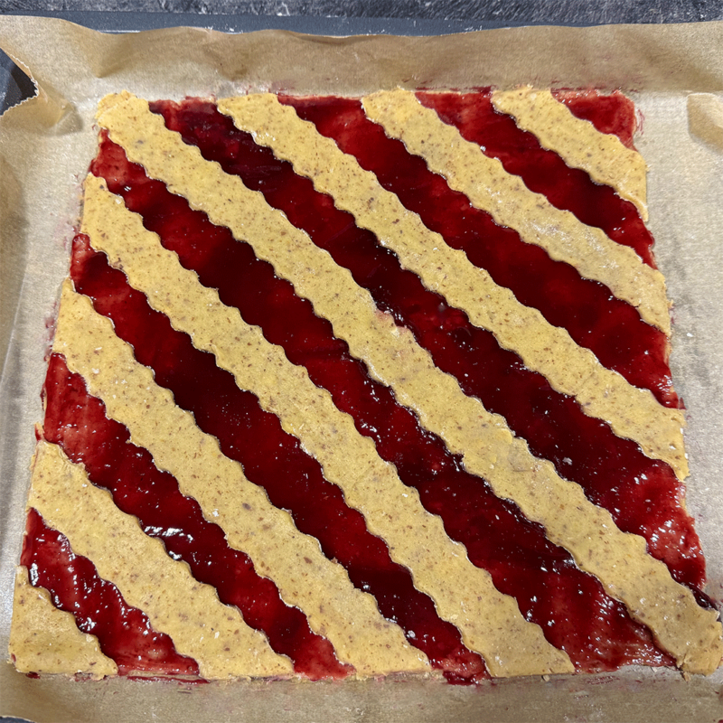 Linzer Streifen vor dem Backen
