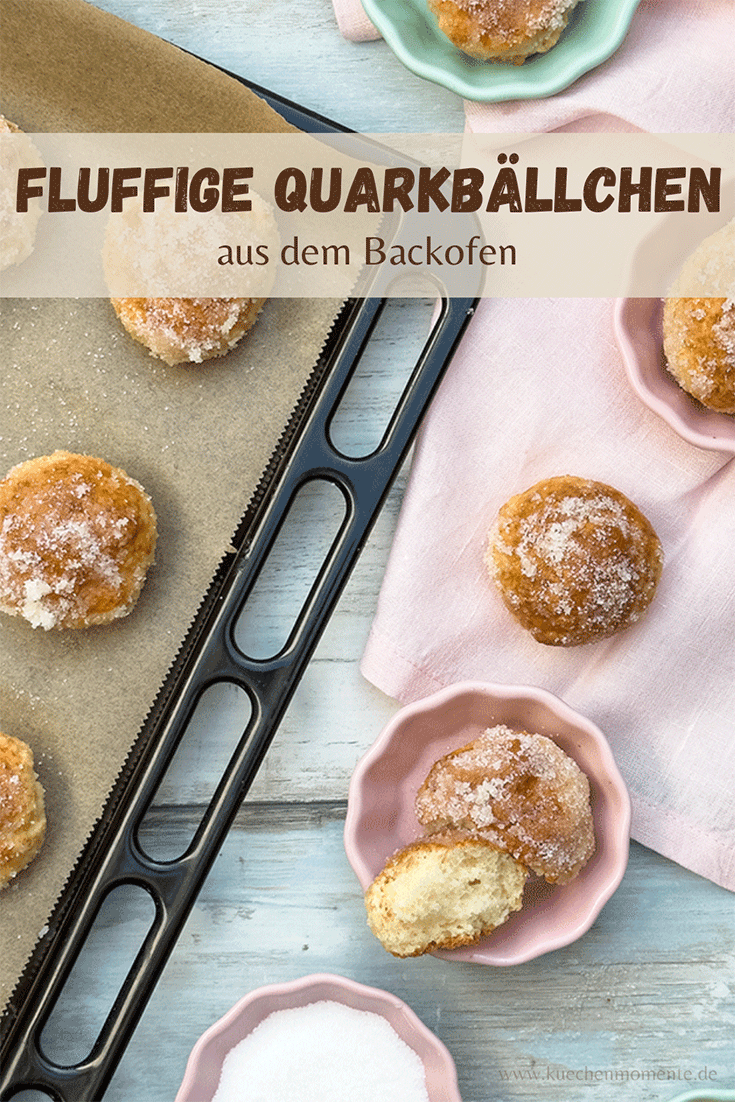 Quarkbällchen aus dem Backofen Pinterestpost