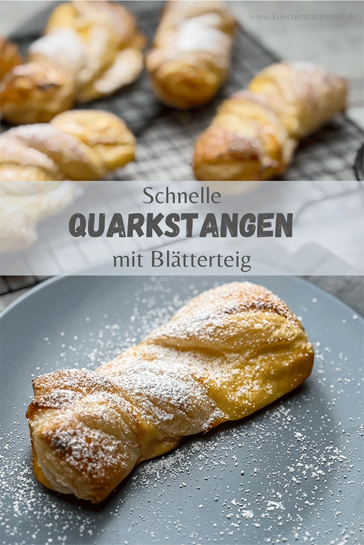 Quarkstangen mit Blätterteig Pinterest