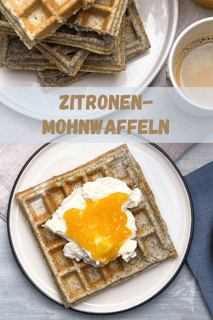 Mohnwaffeln mit Zitrone Pinterestpost