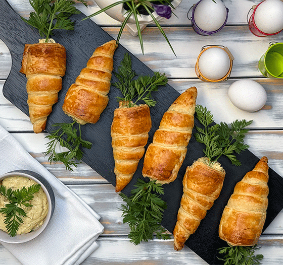Blätterteig-Möhren zum Osterbrunch
