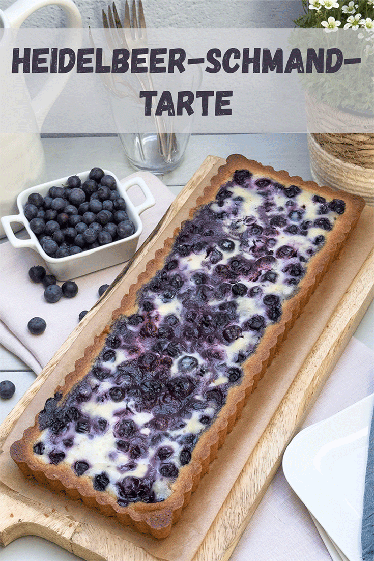 Heidelbeer-Schmand-Tarte Pinterestpost