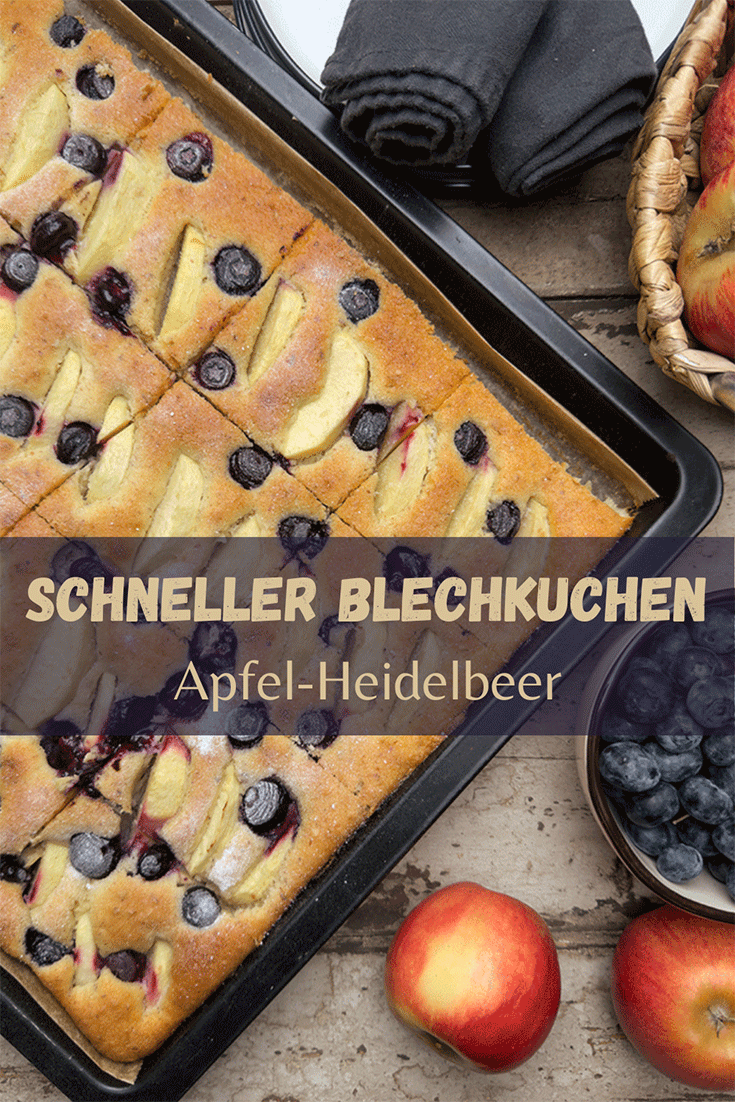 Blechkuchen Apfel-Blaubeeren Pinterestpost