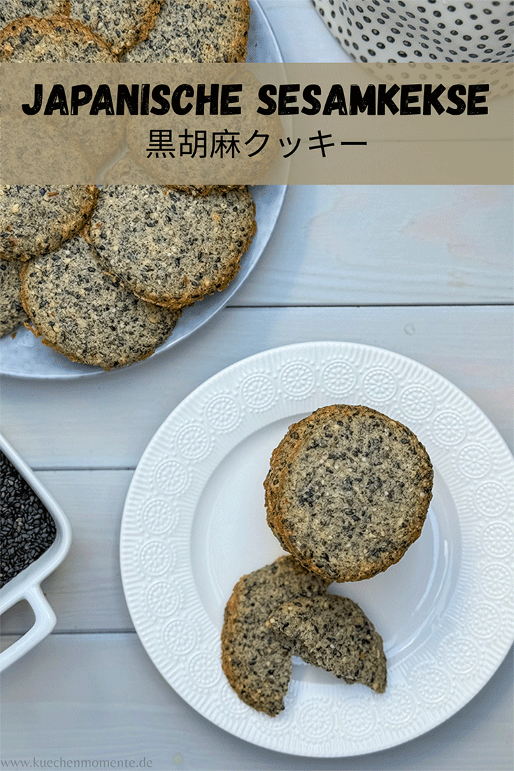 Asiatische schwarze Sesamkekse