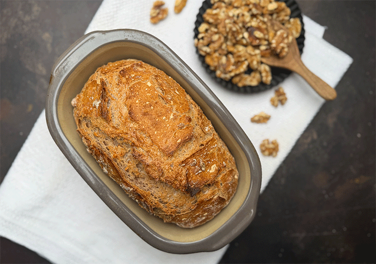 Topfbrot mit Walnüssen ohne Kneten