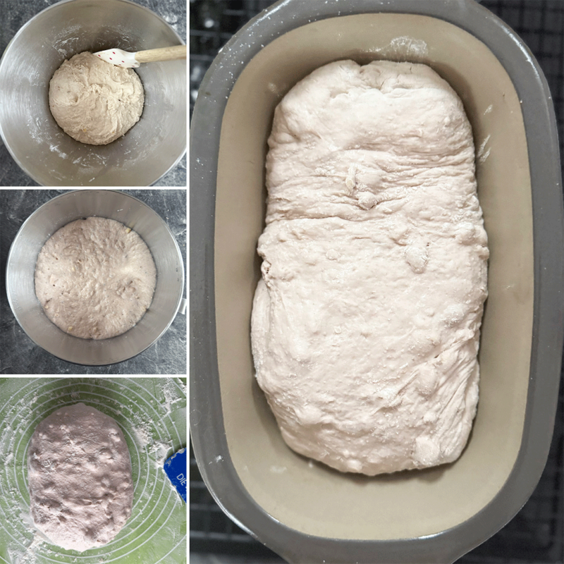 Zubereitungsschritte Walnuss-Topfbrot