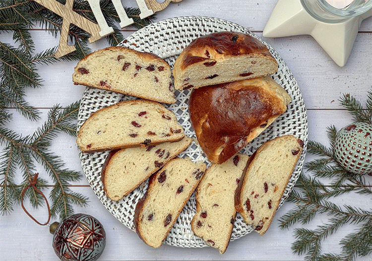 Julebrød Julekake Weihnachtsbrot aus Norwegen