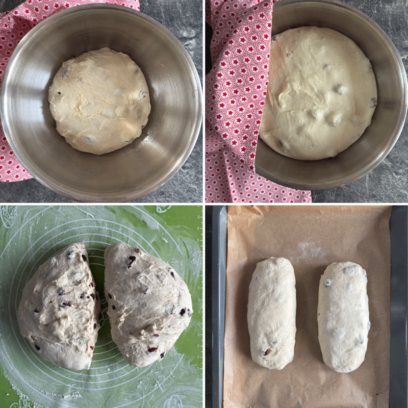 Zubereitung Julekake Weihnachtsbrot aus Norwegen