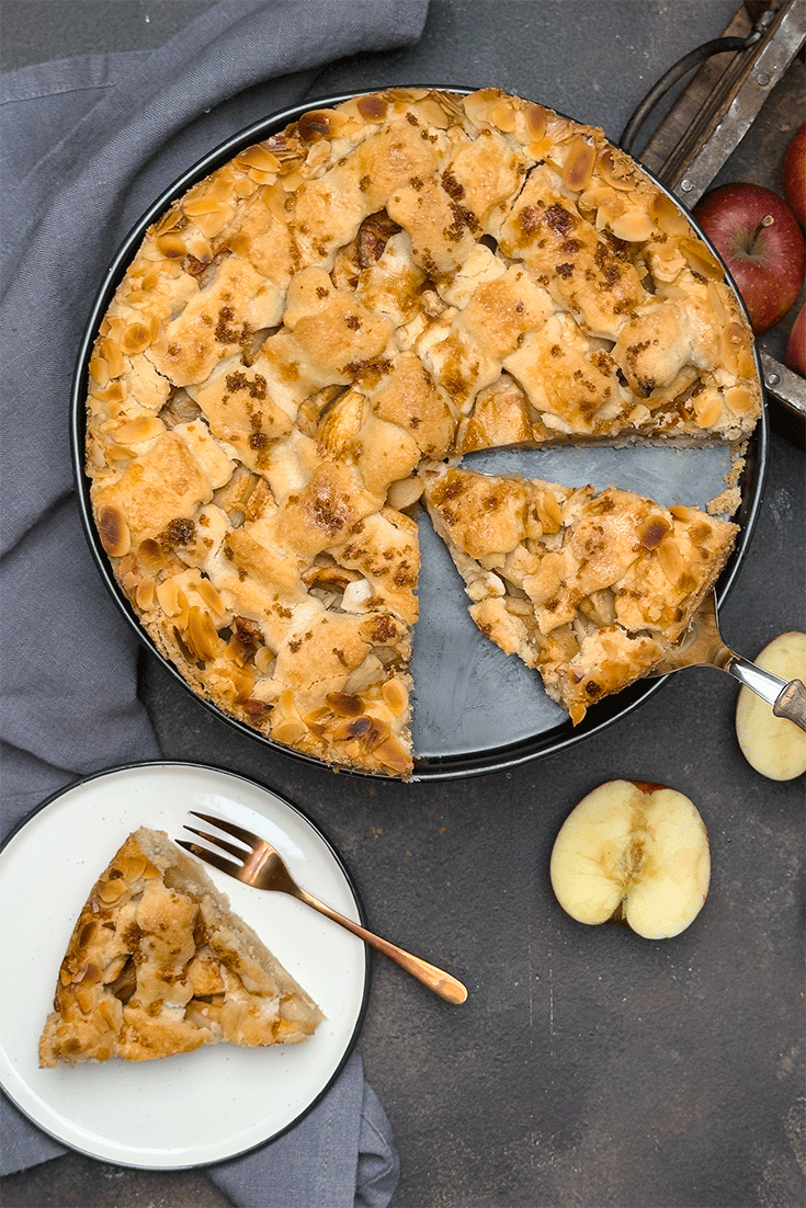 Anschnitt vegane Apfeltaart