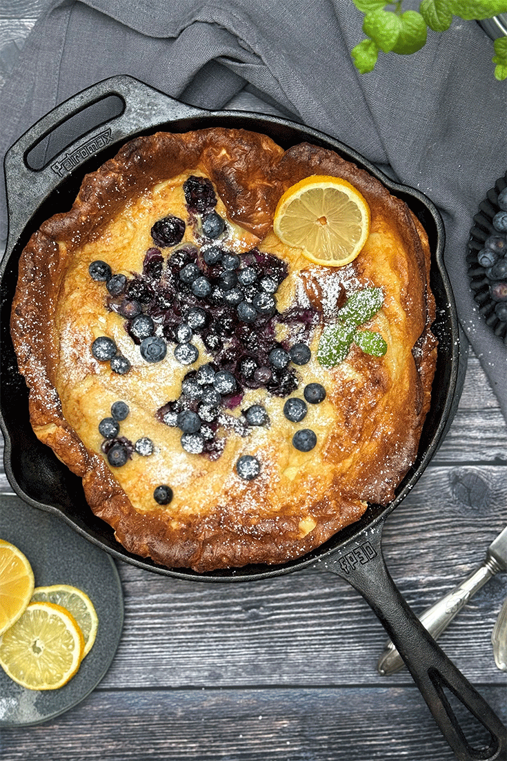 Dutch Baby Pfannkuchen aus dem Backofen