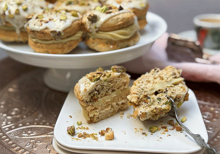 Anschnitt Pistazien-Whoopies