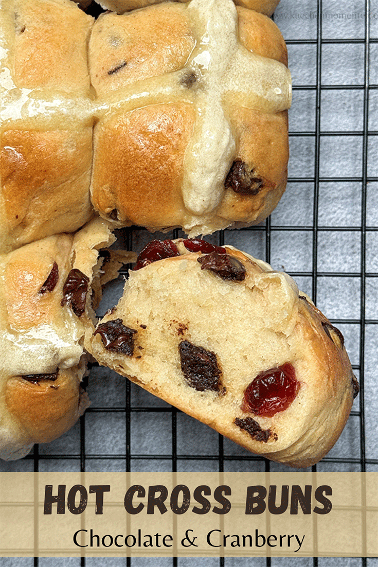 Hot Cross Buns mit Schokolade und Cranberries Pinterestpots