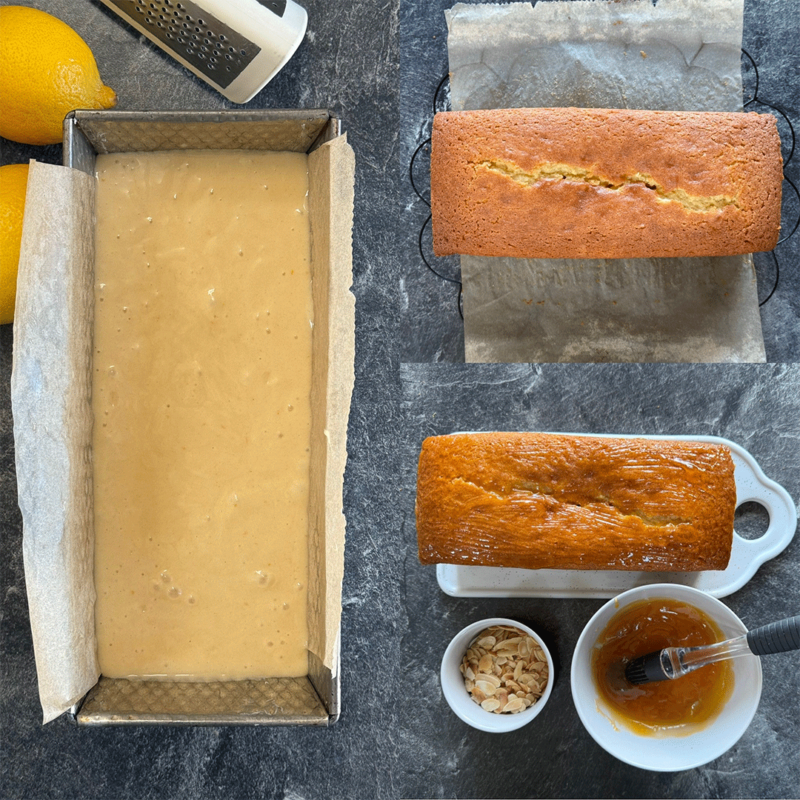 Zubereitung Zitronenkastenkuchen Topping