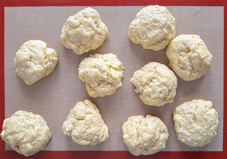 Teig Lütticher Waffeln vor dem Backen