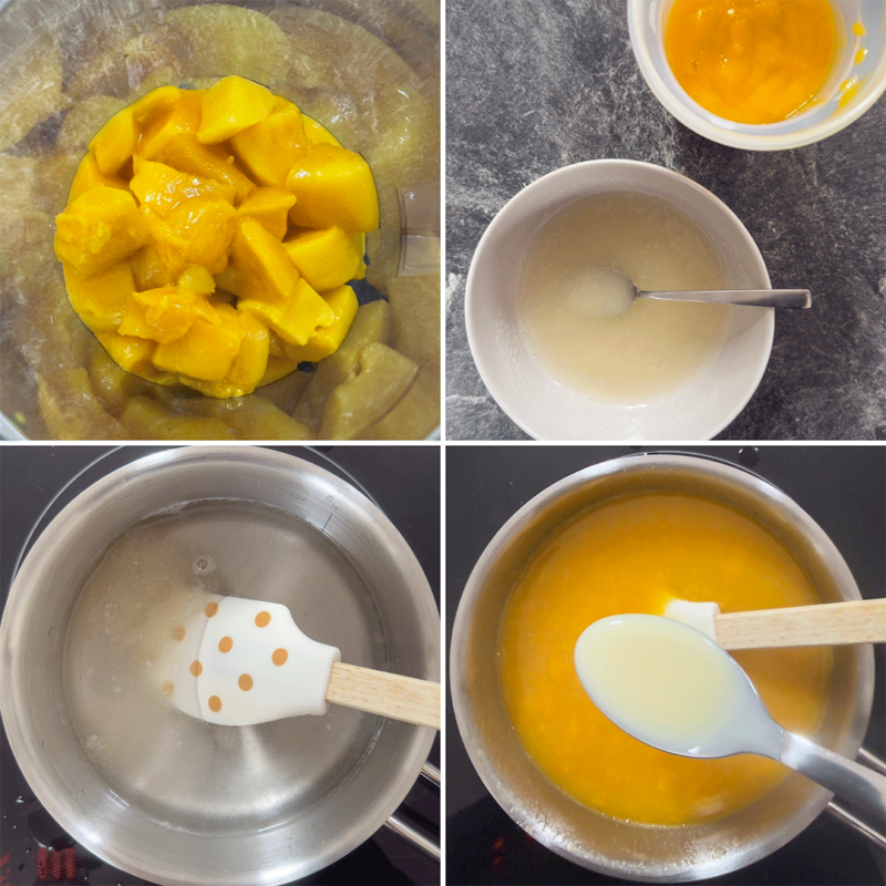 Zubereitung Mango Pudding aus China