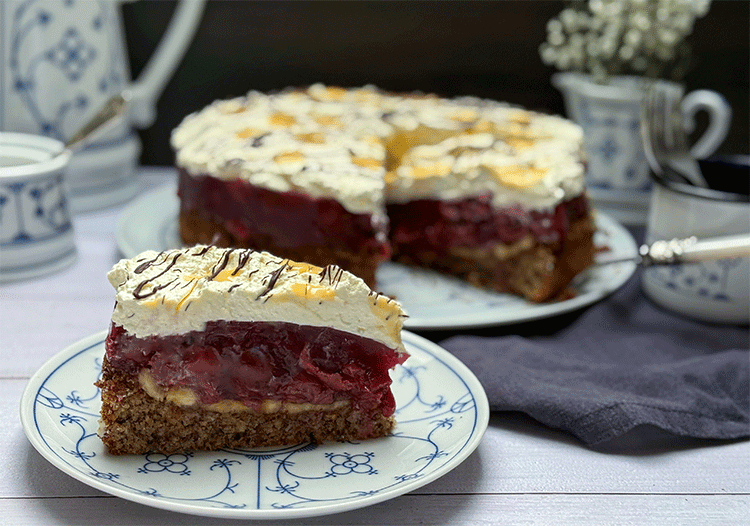 Anschnitt glutenfreie Gewittertorte