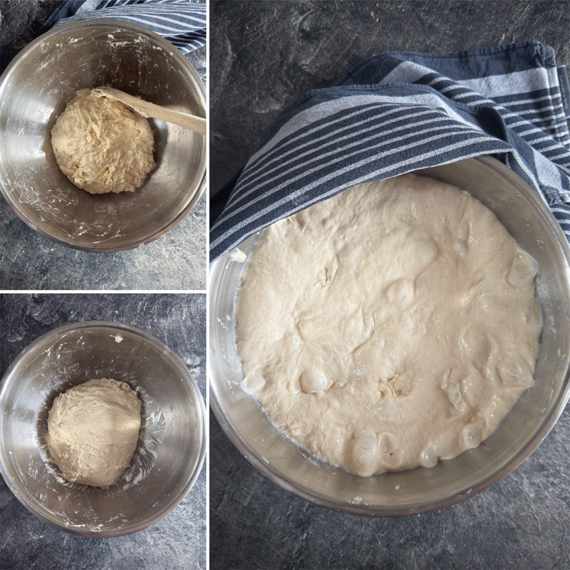 Teig für No Knead Stangenweißbrote