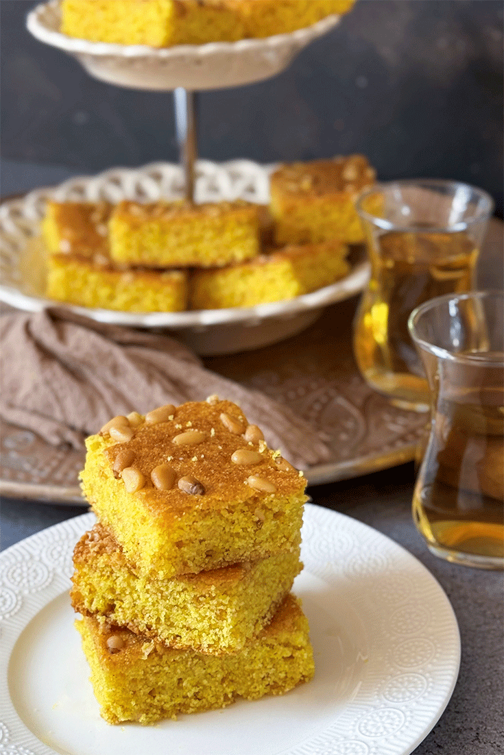 Sfouf Blechkuchen mit Grieß aus dem Libanon