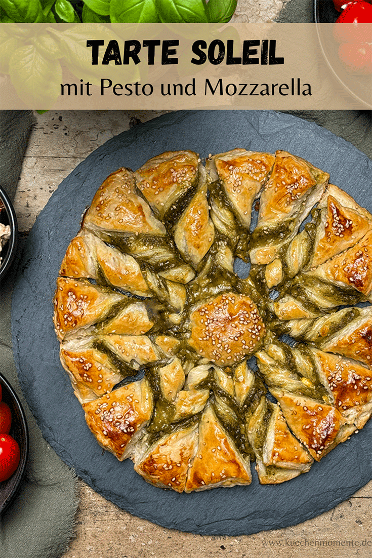 Tarte Soleil mit Pesto Pinterestpost