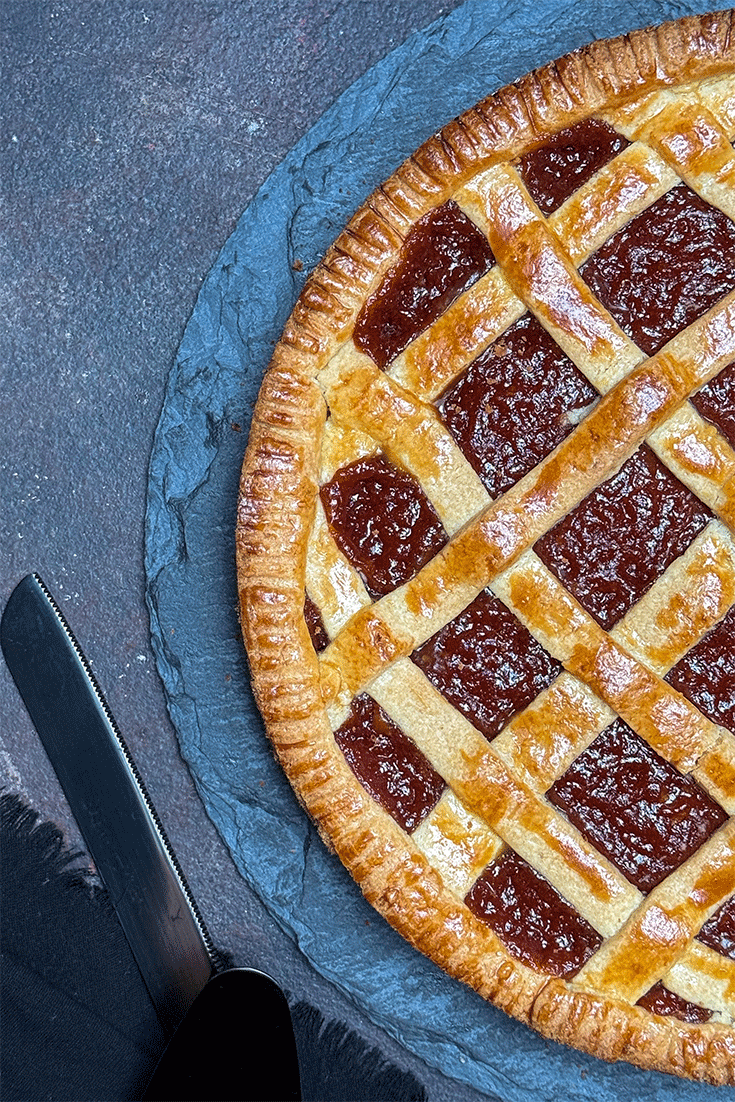 Nahaufnahme Pastafrola de Guayaba aus Paraguay