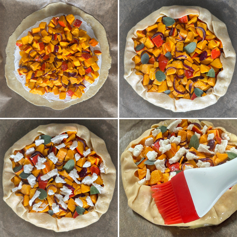 Zubereitungsschritte Kürbis-Galette Teil 2